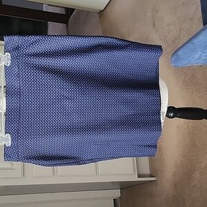 Elle Blue & Black Pencil Skirt